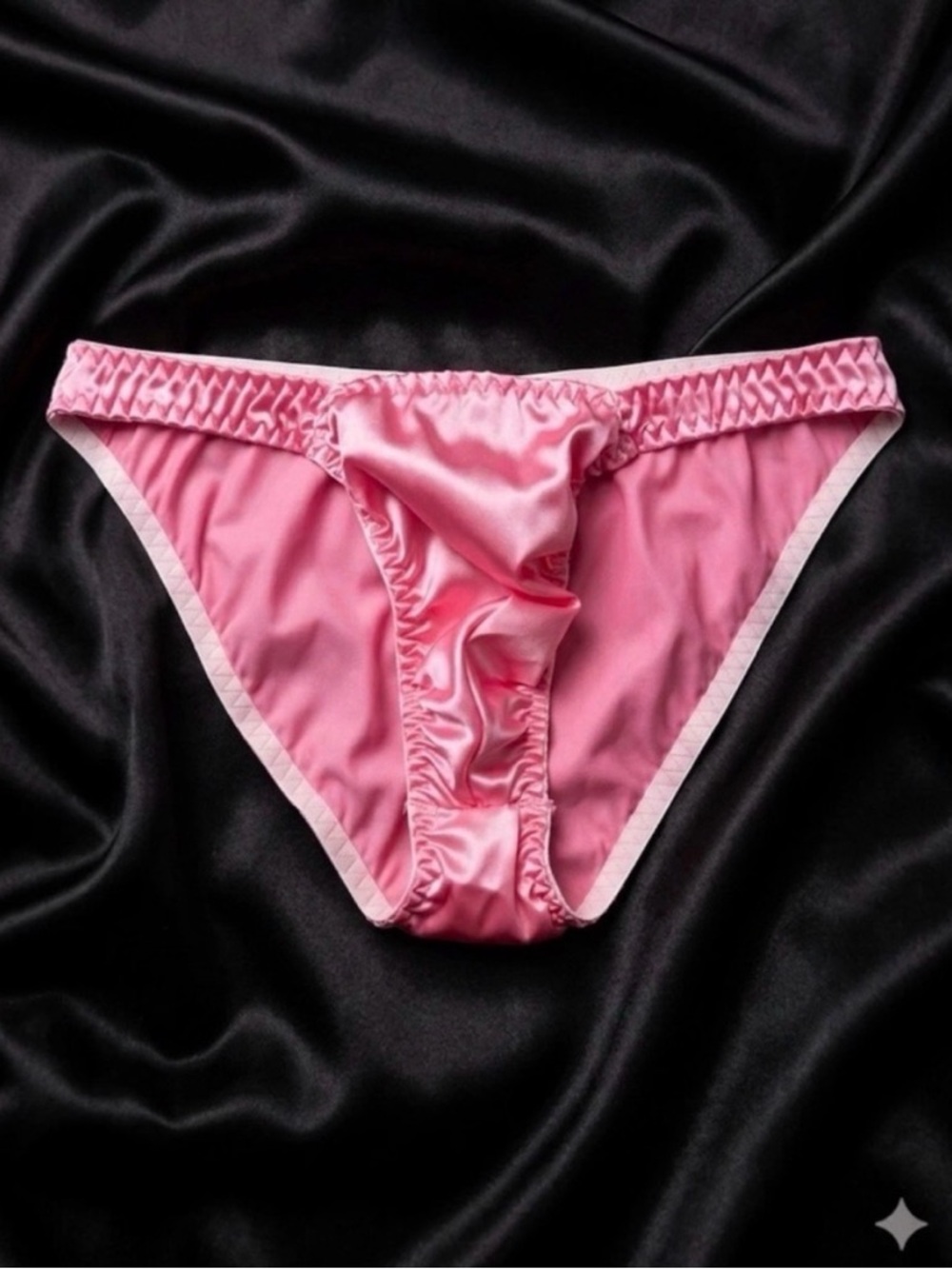 🔥Hot Sexy Men’s Satin Pink Solid Brief  S&M&L  #sexylgbt+ #hottie